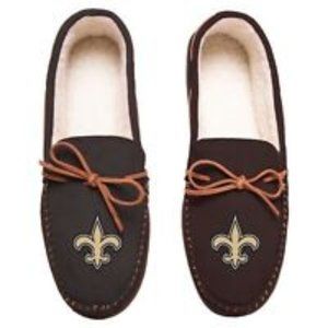 New Orleans Saints NFL Team Color Men's Moccasin Slippers SZ XL 13-14 NWT